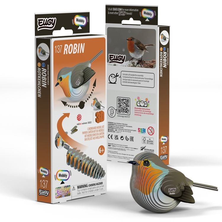 Produktbild: EUGY - 3D Bastelset Rotkehlchen