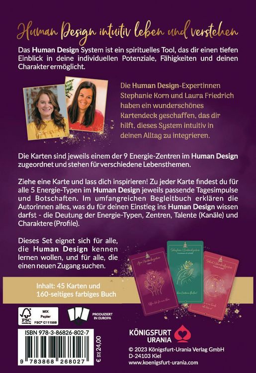 Produktbild: Human Design Cards: Human Design intuitiv verstehen und leben