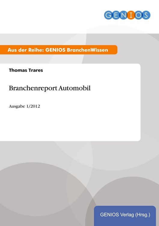 Produktbild: Branchenreport Automobil