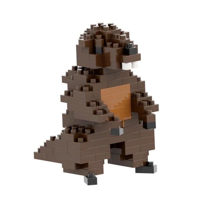 Produktbild: BRIXIES 200210 - Murmeltier, 3D Konstruktionsbausatz aus Ministeinen, 124 Teile