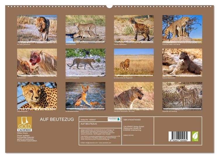 Produktbild: AUF BEUTEZUG (hochwertiger Premium Wandkalender 2026 DIN A2 quer), Kunstdruck in Hochglanz