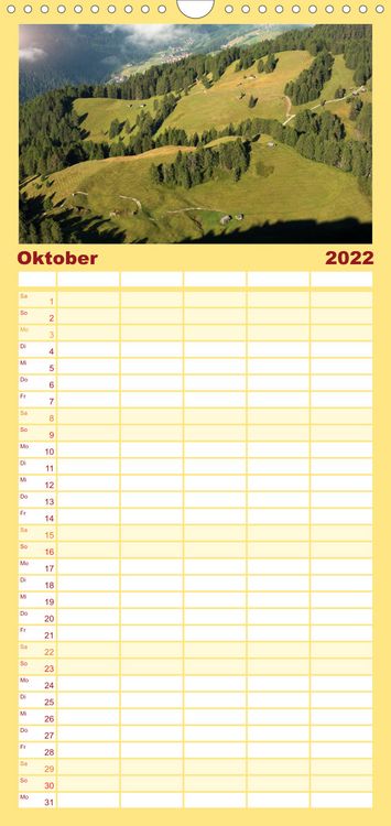 Produktbild: Familienplaner Typisch S&uuml;dtirol (Wandkalender 2022 , 21 cm x 45 cm, hoch)