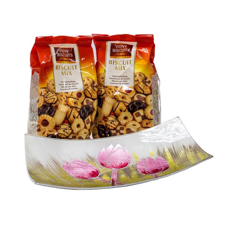 Produktbild: HTI-Living Platte Tulpe + 2x Geb&auml;ckmischung 400g Platte Tulpe + 2x Geb&auml;ckmischung 400g