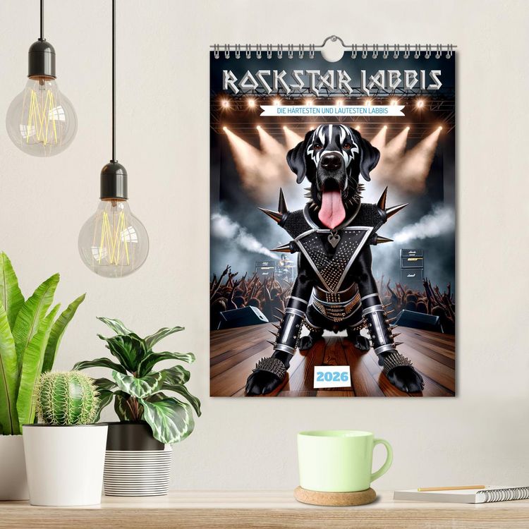 Produktbild: Rockstar Labbi (Wandkalender 2026 DIN A4 hoch), CALVENDO Monatskalender