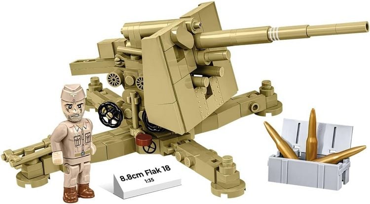 Produktbild: COBI Historical Collection 3141 - 8.8 cm Flak 18, WWII, Bausatz 1:35, 232/1 Klemmbausteine