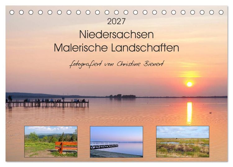 Produktbild: Niedersachsen - Malerische Landschaften (Tischkalender 2027 DIN A5 quer), CALVENDO Monatskalender