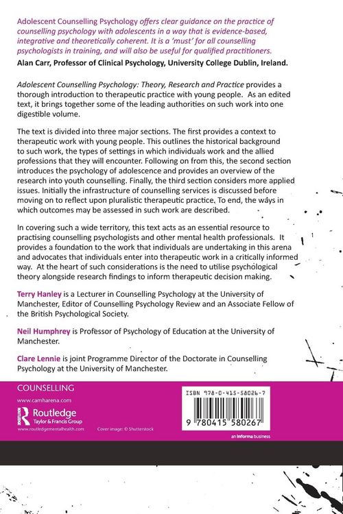 Produktbild: Adolescent Counselling Psychology