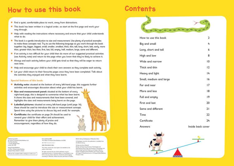 Produktbild: Size and Measurement Ages 3-5