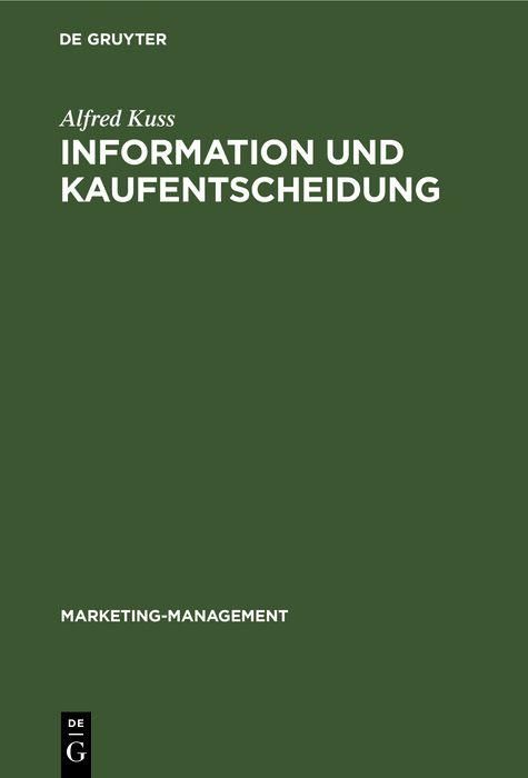 Produktbild: Information und Kaufentscheidung
