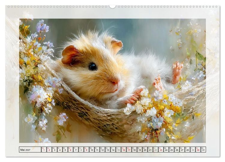 Produktbild: Meerschweinchen. Bezauberndes Gartengl&uuml;ck (hochwertiger Premium Wandkalender 2027 DIN A2 quer), Kunstdruck in Hochglanz