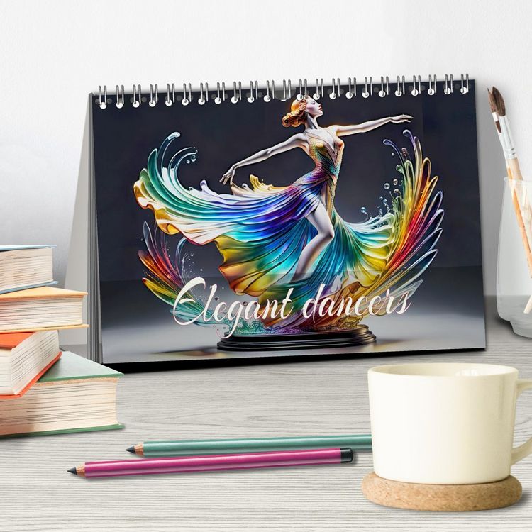 Produktbild: Elegant dancers (Desk Calendar 2026 DIN A5 landscape), CALVENDO 12 Month DeskCalendar