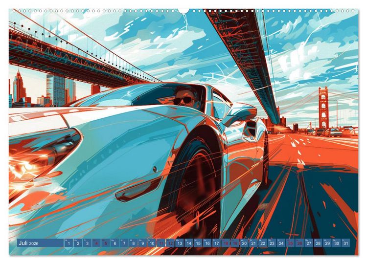 Produktbild: Speed Symphony (hochwertiger Premium Wandkalender 2026 DIN A2 quer), Kunstdruck in Hochglanz