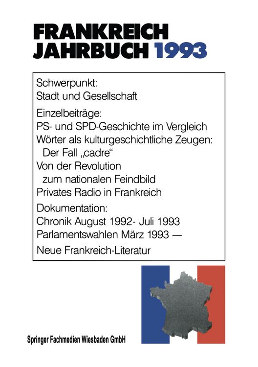 Produktbild: Frankreich-Jahrbuch 1993