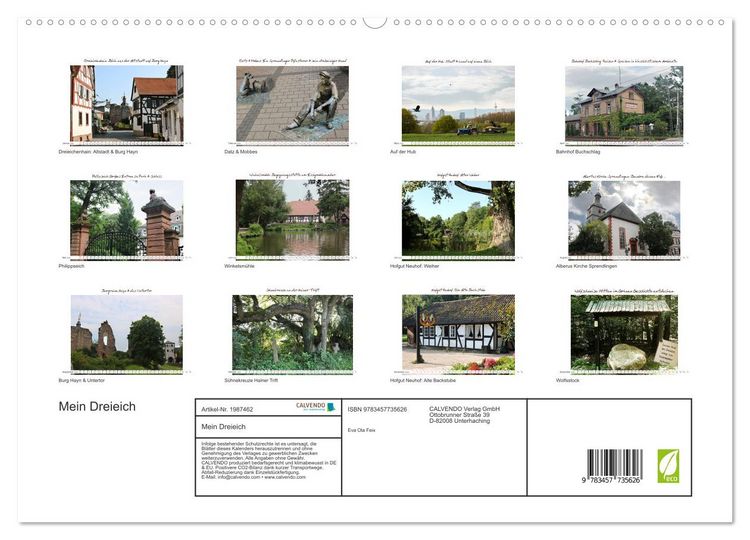 Produktbild: Mein Dreieich (hochwertiger Premium Wandkalender 2026 DIN A2 quer), Kunstdruck in Hochglanz
