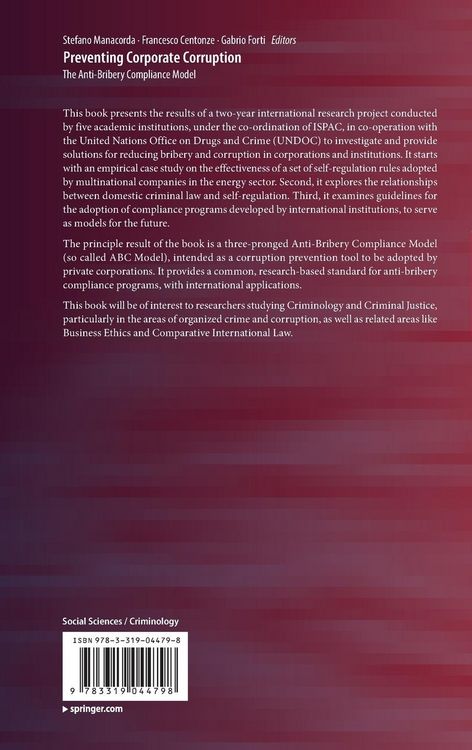 Produktbild: Preventing Corporate Corruption