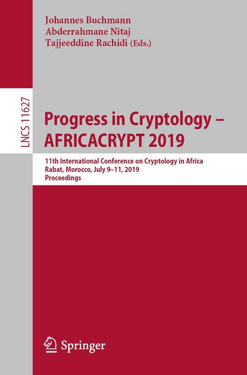 Produktbild: Progress in Cryptology - AFRICACRYPT 2019
