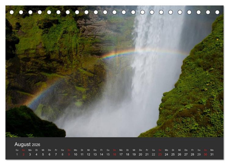 Produktbild: Island Highlights (Tischkalender 2026 DIN A5 quer), CALVENDO Monatskalender