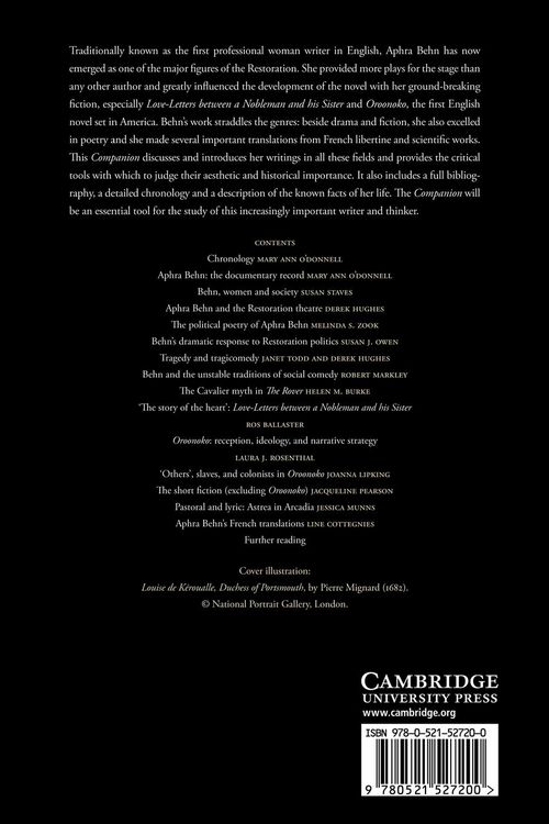 Produktbild: The Cambridge Companion to Aphra Behn