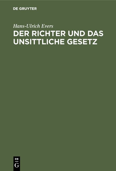 Produktbild: Der Richter und das unsittliche Gesetz