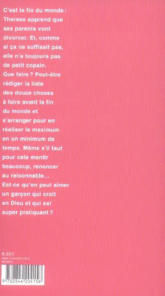 Produktbild: 12 Choses a Faire Avant la Fin du Monde Nouvelle Edition