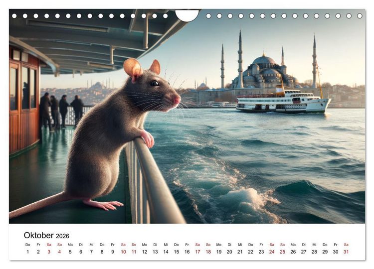 Produktbild: Ratten auf Reisen (Wandkalender 2026 DIN A4 quer), CALVENDO Monatskalender