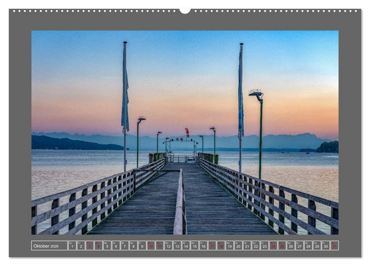 Produktbild: Impressionen vom Starnberger See II (hochwertiger Premium Wandkalender 2026 DIN A2 quer), Kunstdruck in Hochglanz