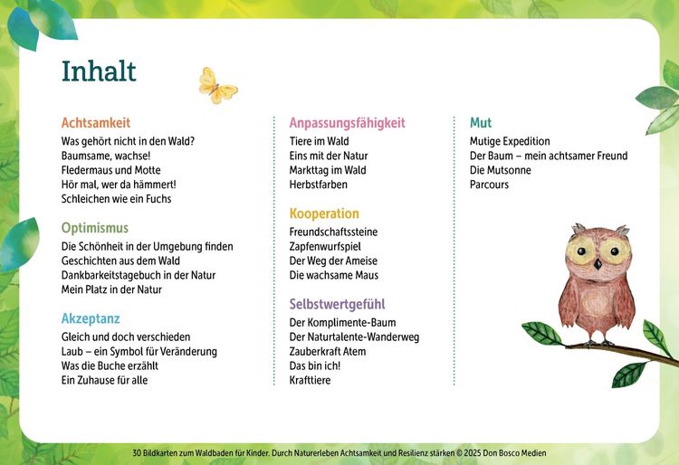 Produktbild: 30 Bildkarten zum Waldbaden für Kinder