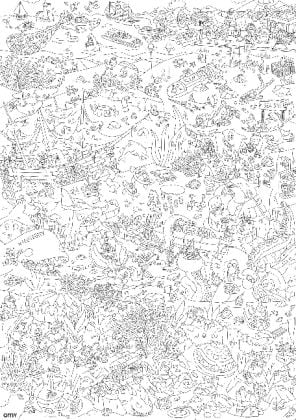 Produktbild: Giant Coloring Poster 70 x 100, Ocean