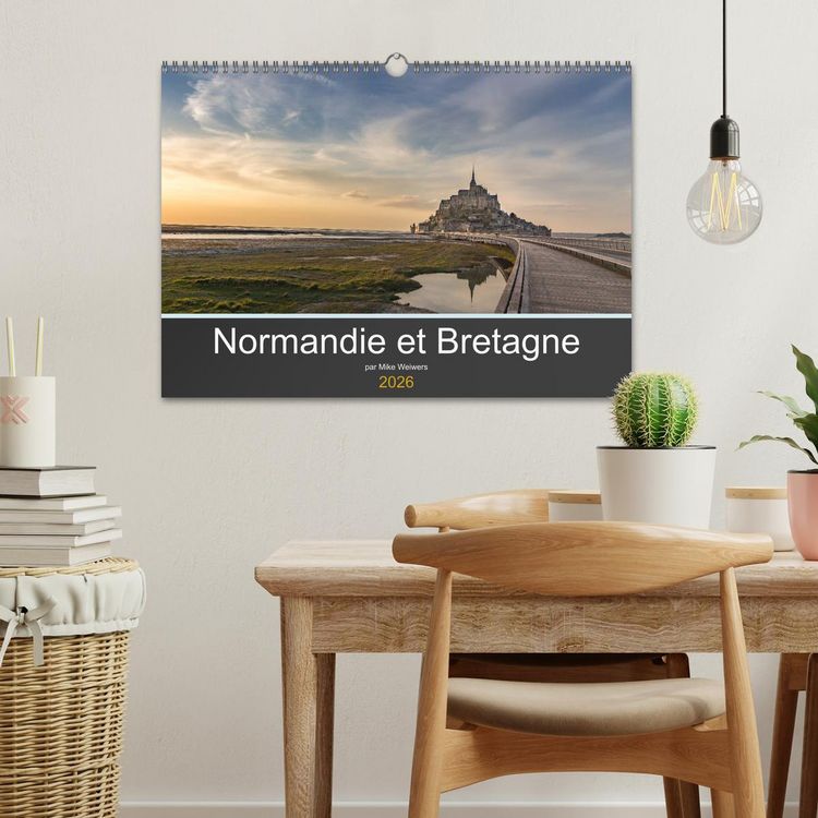 Produktbild: Normandie et Bretagne (Calendrier mural 2026 DIN A3 vertical), CALVENDO calendrier mensuel