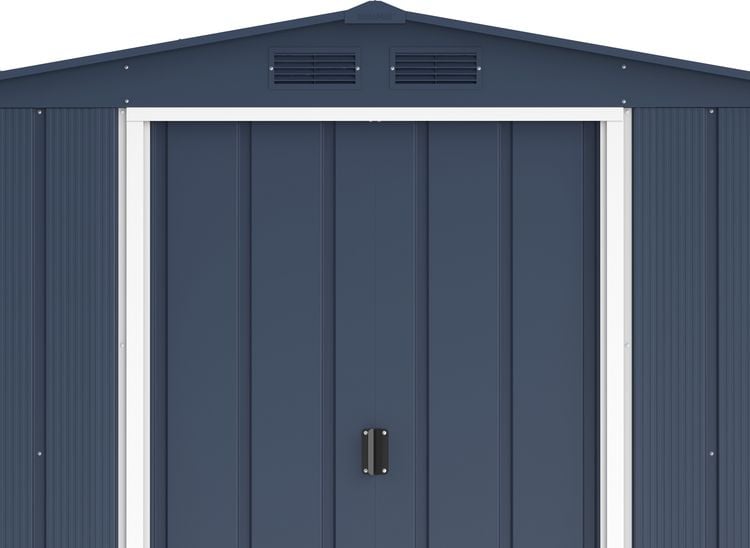 Produktbild: Metall Ger&auml;tehaus 262x234 Gartenhaus Schiebet&uuml;ren