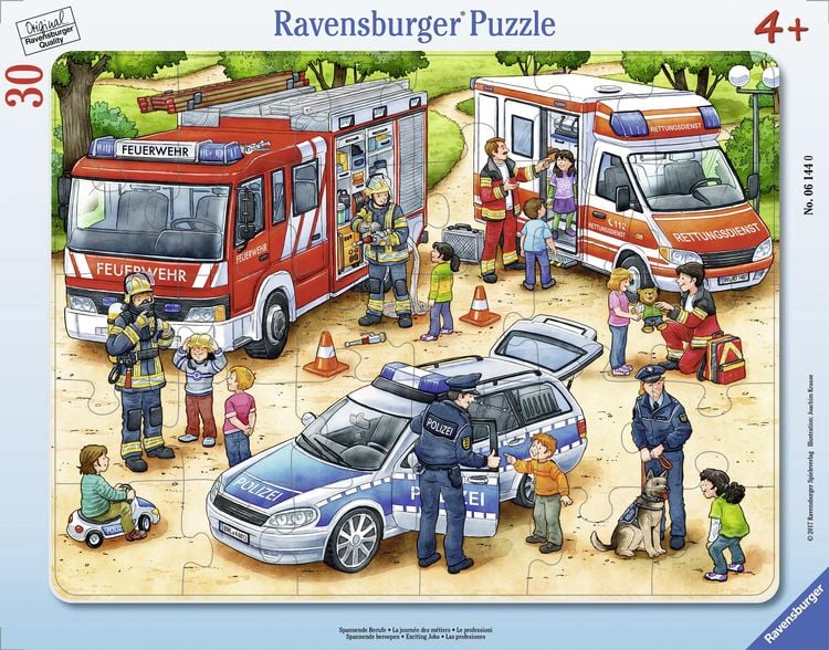Produktbild: Rahmenpuzzle Ravensburger Spannende Berufe 30 Teile