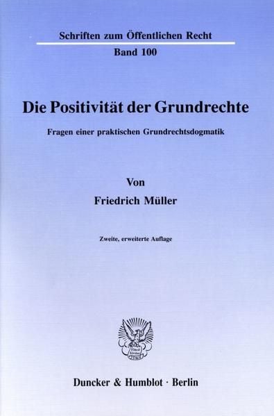 Produktbild: Die Positivit&auml;t der Grundrechte.