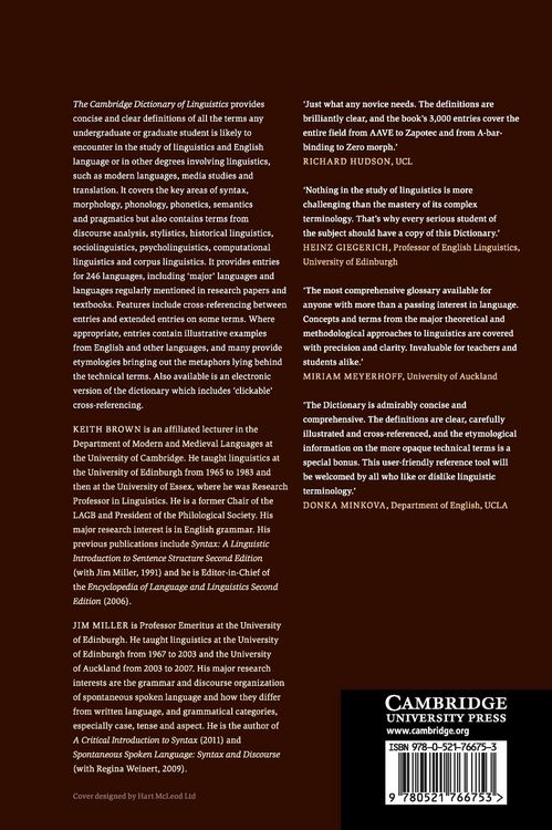 Produktbild: The Cambridge Dictionary of Linguistics
