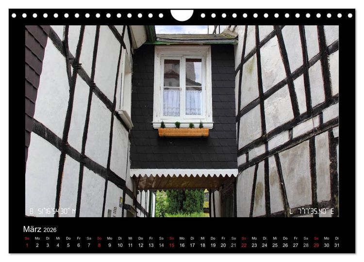 Produktbild: Geo-Tagging in Schwelm (Wandkalender 2026 DIN A4 quer), CALVENDO Monatskalender