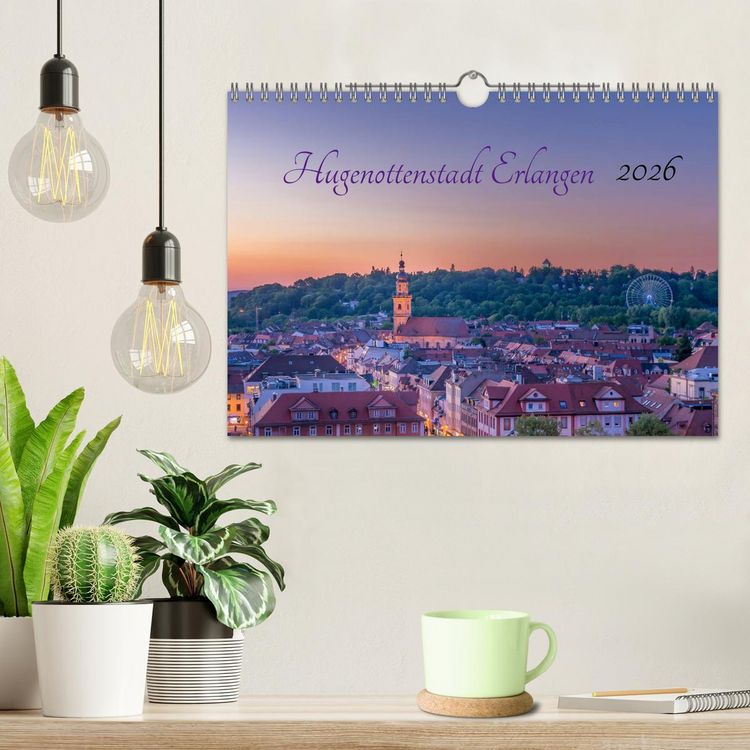 Produktbild: Hugenottenstadt Erlangen 2026 (Wandkalender 2026 DIN A4 quer), CALVENDO Monatskalender