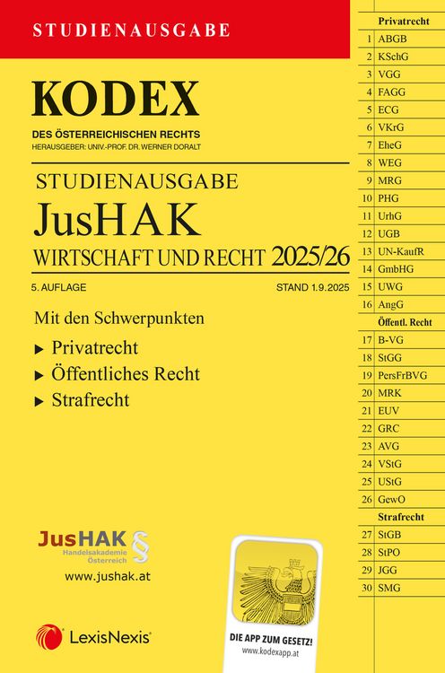 Produktbild: KODEX JusHAK 2025/26 - inkl. App