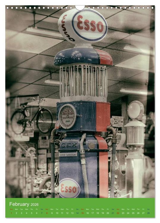 Produktbild: Fuel vintage pumps (Wall Calendar 2026 DIN A3 portrait), CALVENDO 12 Month Wall Calendar