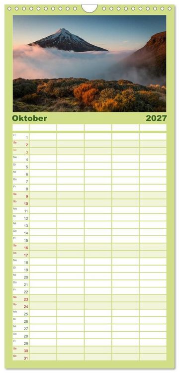 Produktbild: Familienplaner 2027 - Wunder Natur II mit 5 Spalten (Wandkalender, 21 x 45 cm) CALVENDO