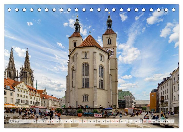Produktbild: Regensburg Stadtansichten (Tischkalender 2026 DIN A5 quer), CALVENDO Monatskalender