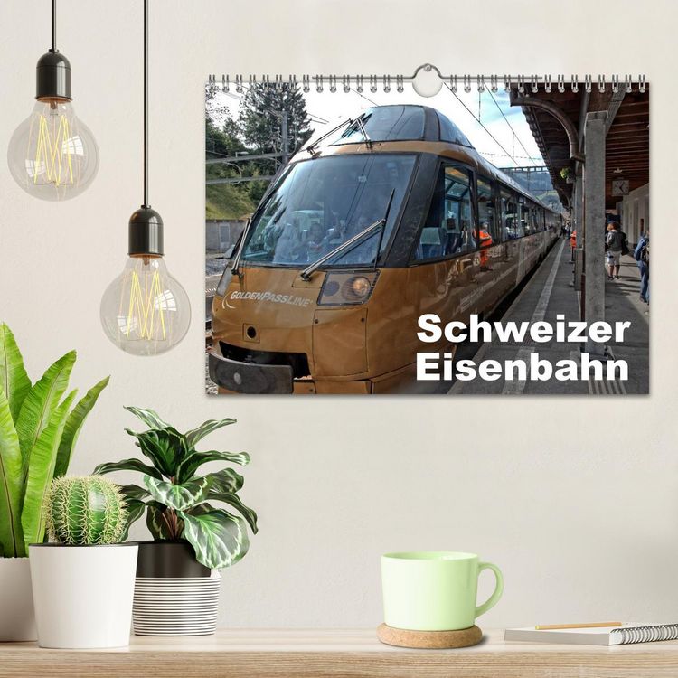 Produktbild: Schweizer Eisenbahn (Wandkalender 2026 DIN A4 quer), CALVENDO Monatskalender