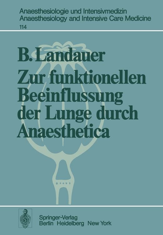 Produktbild: Zur funktionellen Beeinflussung der Lunge durch Anaesthetica