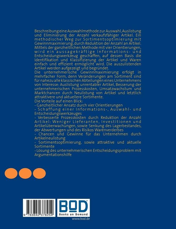 Produktbild: Auswahl, Auslistung und Eliminierung von Artikeln