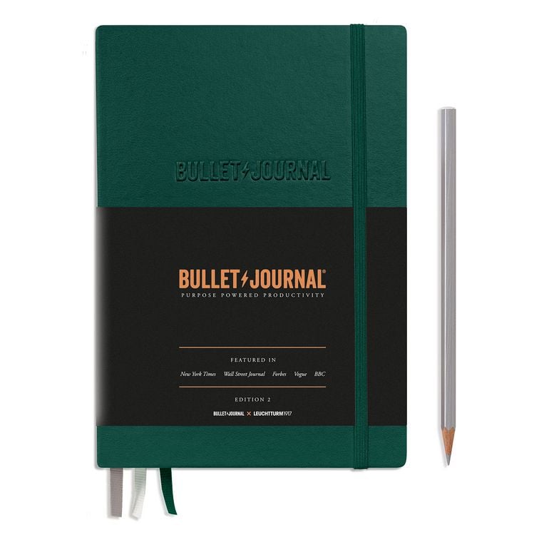 Produktbild: LEUCHTTURM1917 Bullet Journal Edition 2, Medium (A5), Hardcover, 206 nummerierte Seiten, Green23, dotted