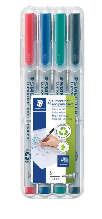 Produktbild: STAEDTLER Folienschreiber Lumocolor S nonpermanent 4er Etui