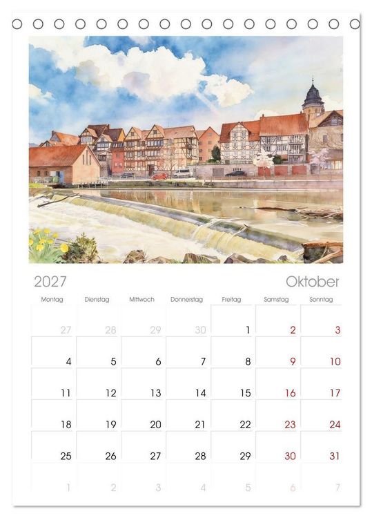 Produktbild: Tischplaner 2027 - Die sch&ouml;nsten Altst&auml;dte in Niedersachsen (A5 Tischkalender zum Aufstellen) CALVENDO