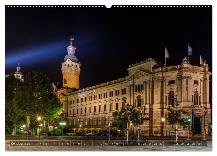 Produktbild: Nachts in Leipzig (Wandkalender 2026 DIN A2 quer), CALVENDO Monatskalender
