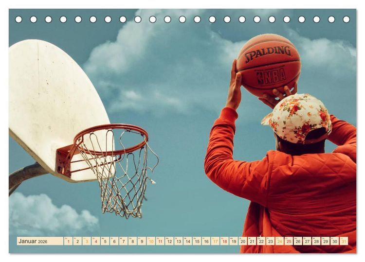 Produktbild: Basketball - so cool (Tischkalender 2026 DIN A5 quer), CALVENDO Monatskalender