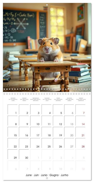 Produktbild: AI Hamsters at school (Wall Calendar 2026 12 &times; 12 Inch) CALVENDO 12 Month Wall Calendar