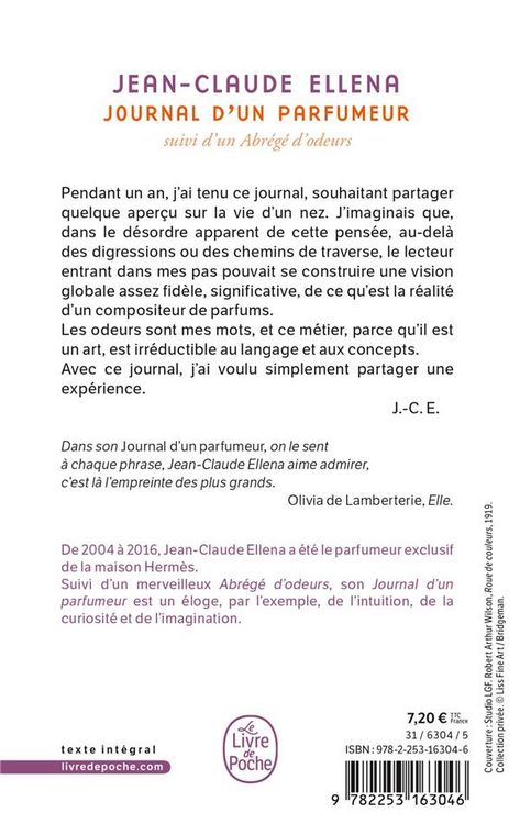Produktbild: Journal d'un parfumeur. Suivi de Un abr&eacute;g&eacute; d'odeurs