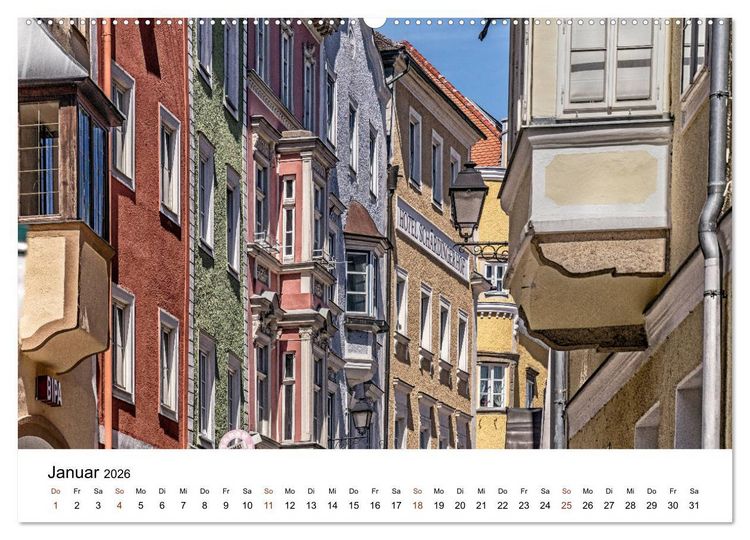 Produktbild: Sonniges Sch&auml;rding, Barockstadt am Inn (Wandkalender 2026 DIN A2 quer), CALVENDO Monatskalender